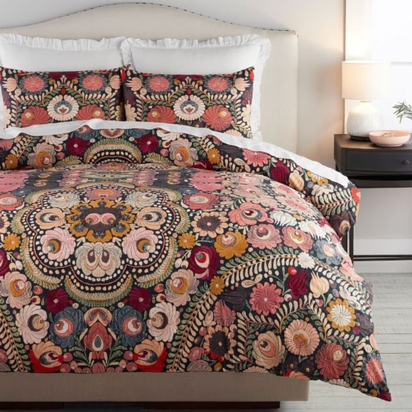 Pottery Barn Bedding Pottery Barn Helena Embroidered Floral Percale